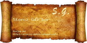 Storcz Gábor névjegykártya